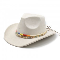 Minority-style British suede hat, men's and women's couple's western cowboy hat, performance jazz hat.