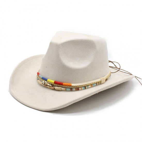 Minority-style British suede hat, men's and women's couple's western cowboy hat, performance jazz hat.