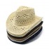 Malanhua hand-woven hollow cowboy straw hat, summer sun protection hat for men and women, Western cowboy straw hat