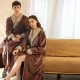 Amazon European-sized plus-size flannel robe for women, winter, men's coral fleece couple's bathrobe, thickened and long, autumn and winter.