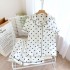 Women's summer pajamas, plus-size, pure cotton, double-layered gauze shorts, polka-dot, loose loungewear two-piece set