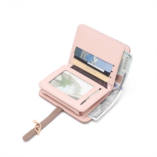 Lianbu 2025 new short wallet, stylish, simple zippered printed multifunctional coin purse