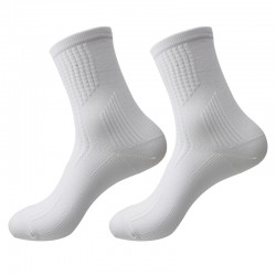 Amazon combed solid color sports socks, terry mid-calf socks, breathable and wear-resistant, thin, men's basketball socks