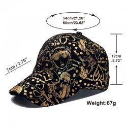 Women's cross-border hats, personalized graffiti baseball caps, hardtop outdoor sun protection, sun visor hats, heat transfer baseball caps for men.
