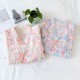 Women's thickened warm flannel pajamas, Japanese solid color coral fleece, autumn and winter lounge pants, loose and warm