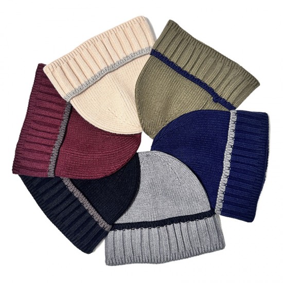Cross-border autumn and winter solid-color cuffed warm knitted hat for men and women, European and American fashionable and versatile beanie hat Wholesale Cross-border autumn and winter solid-color cuffed warm knitted hat for men and women, European and American fashionable and versatile beanie hat Wholesale