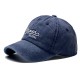 Cross-border washed embroidered lettered baseball hats, versatile casual and fashionable men's and women's baseball caps, washed and distressed sun hats