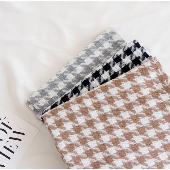 Scarves New winter warm and versatile houndstooth scarf, faux cashmere scarf, neck shawl, and shawl wholesale.