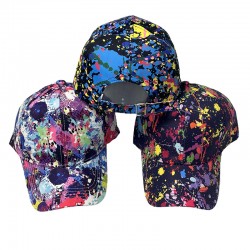New cross-border women's colorful graffiti baseball caps for outdoor personalized sun protection and visor caps, Chinese Korean-style.