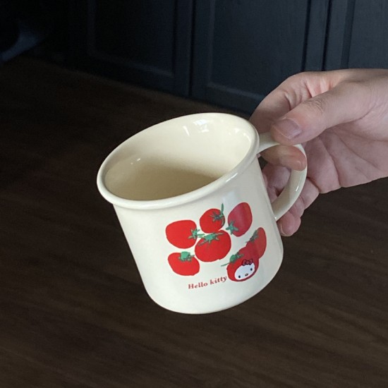 Korean Instagram-style natural green apple lemon glass water cup, refreshing heat-resistant juice cup, simple and artistic milk cup