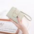 2025 new women's short wallet, Korean style, cute, portable, handbag, foldable zippered, student coin purse.