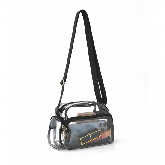 Best-selling cross-border transparent crossbody bag, waterproof PVC summer shoulder bag, multi-color multi-pocket crossbody bag