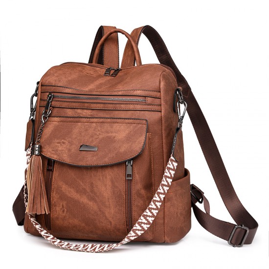 New 2025 retro spring cross-border trendy PU women's bags, multi-functional women's backpacks wholesale New 2025 retro spring cross-border trendy PU women's bags, multi-functional women's backpacks wholesale
