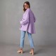 Cross-border foreign trade casual long-sleeved denim jacket, 2025 autumn new washed solid color midi jacket Cross-border foreign trade casual long-sleeved denim jacket, 2025 autumn new washed solid color midi jacket
