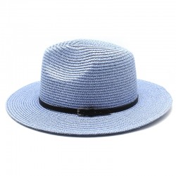Colorful, 20-color summer foldable wide-brim straw hat for men and women, beach-style British Panama sun hat.