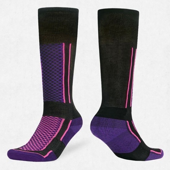 Men's and women's long-tube outdoor towel-soled hiking snow socks, winter professional ski socks, thickened and warm, snowboarding.