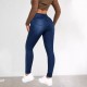 2025 Cross-Border Amazon Independent Autumn Hot Girl Skinny Jeans: Streetwear High-Waisted Stretch Skinny Pants for Women