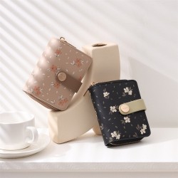 Cross-border Korean-style fashionable printed zippered accordion multi-card slot student wallet, women's wallet, ready for wholesale.