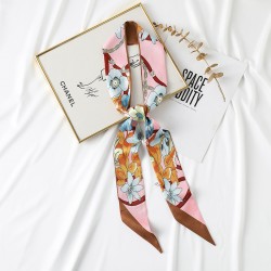 Long silk scarves for women sweet imitation silk print ribbons for hairbands elegant bags ribbons wholesale small silk scarves Long silk scarves for women sweet imitation silk print ribbons for hairbands elegant bags ribbons wholesale small silk scarves
