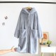 Women's nightgown, pure cotton, washed cotton yarn, short-sleeved V-neck, thin summer pullover, soft and comfortable mid-length loungewear.