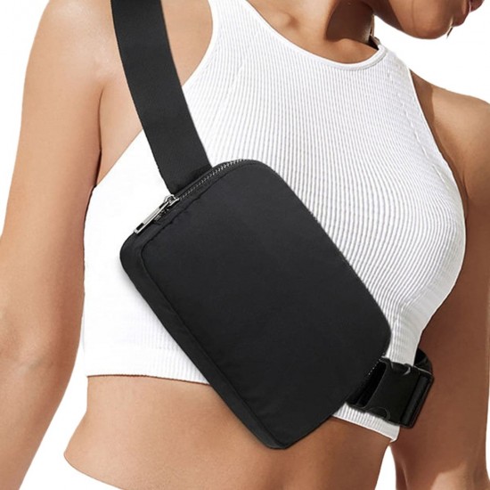 Cross-border Lulu-style waist bag, nylon waterproof chest bag, messenger bag, outdoor sports and running crossbody waist bag for men and women Cross-border Lulu-style waist bag, nylon waterproof chest bag, messenger bag, outdoor sports and running crossbody waist bag for men and women