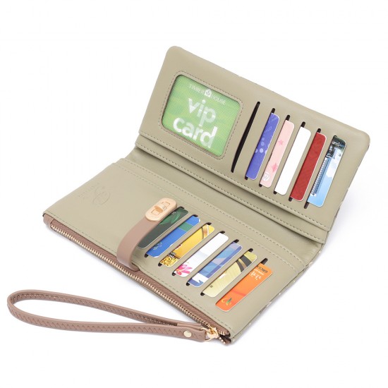 Lianbu new style Women's long wallet, large capacity, multifunctional phone bag, stylish printed clutch, wallet, purse
