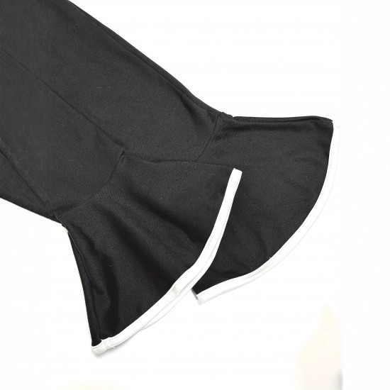 New Spring 2025 European and American Cross-Border Women's Fashion: Elegant and Fashionable Square Neck, Contrast Color, Slim Fit, Bell Sleeve Dress New Spring 2025 European and American Cross-Border Women's Fashion: Elegant and Fashionable Square Neck, Contrast Color, Slim Fit, Bell Sleeve Dress