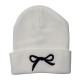 New cross-border knitted hats for women, fashionable and versatile, autumn and winter, Korean-style outdoor bow embroidered wool hats. New cross-border knitted hats for women, fashionable and versatile, autumn and winter, Korean-style outdoor bow embroidered wool hats.