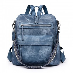 Cross-border backpacks Women's PU soft leather backpack, versatile large-capacity dual-use shoulder bag.