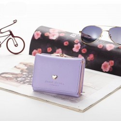 New Women's Short Wallet, Korean Student Style, Cute Mini Folding Wallet with Multiple Card Slots