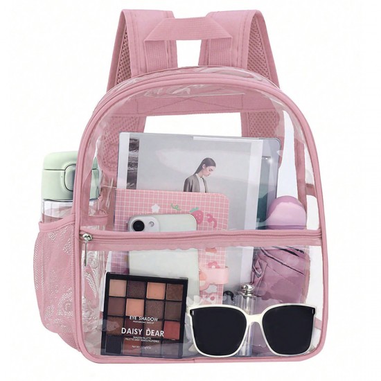 Transparent PVC backpack, outdoor portable backpack, large capacity, simple student backpack, factory direct