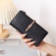 New cross-border women's long wallet, Korean style, fresh and simple, zippered and clasp, multifunctional, large capacity, clutch, coin purse.