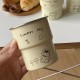 INS mint head puppy ceramic mug, creative cartoon hook coffee mug, spring water cup, 340ml INS mint head puppy ceramic mug, creative cartoon hook coffee mug, spring water cup, 340ml