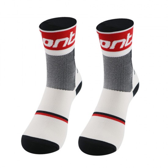 Factory direct women's sports socks with lettering, breathable, men's mid-calf socks, trendy running socks