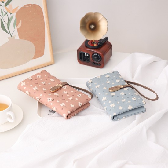 Lianbu 2024 New Long Wallet, Women's Small Fresh Print, Buckle Zipper, Multifunctional Large-Capacity Phone Bag Lianbu 2024 New Long Wallet, Women's Small Fresh Print, Buckle Zipper, Multifunctional Large-Capacity Phone Bag