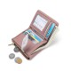 Pruti's new women's short wallet, Korean print, zipper, leaf clasp, student wallet with large capacity