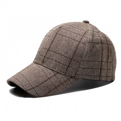 New cross-border plaid baseball caps, men's casual retro caps, spring and autumn, all-season caps, wholesale.