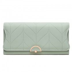Prettyzys/Pretty's new women's long wallet, a stylish, foldable, PU, ​​small, and fresh clutch.