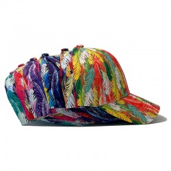 New cross-border feather graffiti baseball cap, men's and women's spring and summer outdoor sports cap, personalized sun protection sun hat