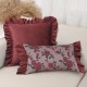 Cross-border Nordic ins gray embossed flower pillowcase (not including pillow core), light luxury jacquard pillow with lace on both sides Cross-border Nordic ins gray embossed flower pillowcase (not including pillow core), light luxury jacquard pillow with lace on both sides