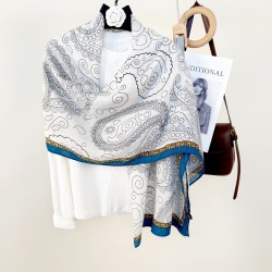 Korean retro cashew nut print personalized scarf for women stylish and elegant travel accessory cotton and linen long scarf Korean retro cashew nut print personalized scarf for women stylish and elegant travel accessory cotton and linen long scarf