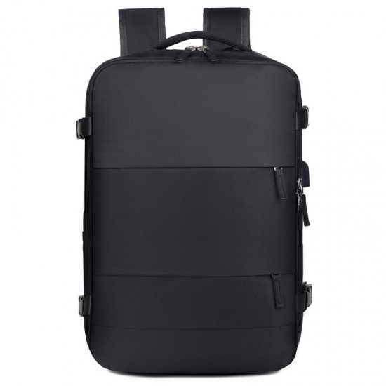 Simple men's and women's travel backpack, large-capacity canvas backpack for junior high, high school, and college students