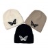 Cross-border autumn and winter Dong Jie-style butterfly beanie, versatile face-flattering small warm earmuffs for women, trendy beanie.
