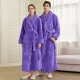 Women's nightdresses, thickened and long coral fleece pajamas for autumn and winter, women's winter flannel bathrobes, spring and autumn coral.