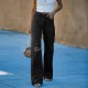 European and American Cross-Border 2025 Spring/Autumn New High-Waisted Slimming Ripped Straight-Leg Jeans for Women: In Stock European and American Cross-Border 2025 Spring/Autumn New High-Waisted Slimming Ripped Straight-Leg Jeans for Women: In Stock