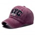 Cross-border hot-selling cotton coated embroidered baseball cap with distressed washed and patched NYC lettering for men and women's outdoor wear.