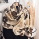 Faux cotton and linen silk scarves for women, fashionable, thin, pastoral style, floral print, high-end, elegant shawls for spring and summer