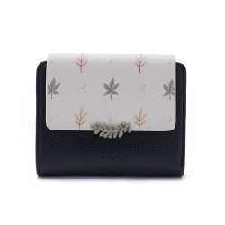 New Japanese-Korean style women's wallet, fresh-looking, popular-style, foldable, zippered, multifunctional, female wallet.