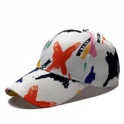 New cross-border graffiti baseball cap, Amazon hat, men's four-season tie-dye baseball cap, Korean style, versatile hat