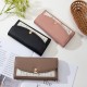 New women's wallet, long clutch, Japanese and Korean fashion print, fresh and stylish tri-fold wallet, multifunctional bag